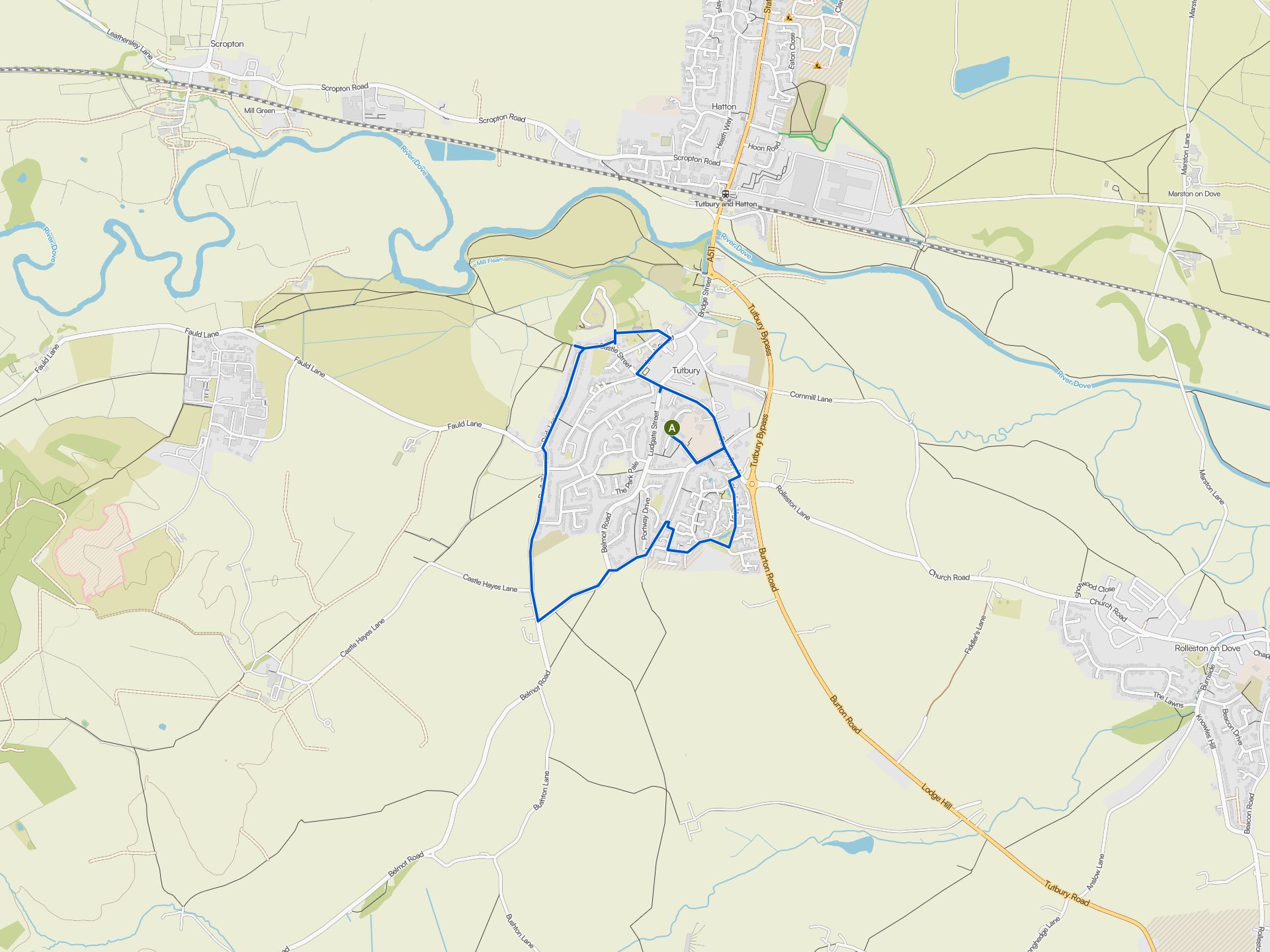 The best walks and hikes around Foston and Scropton CP | Komoot